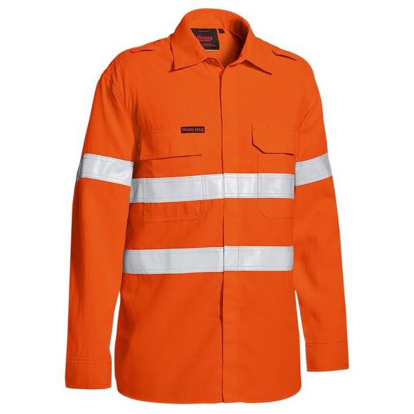 TenCate Tecasafe Plus 480 Taped Hi Vis Lightweight FR Vented Shirt - BS8238T