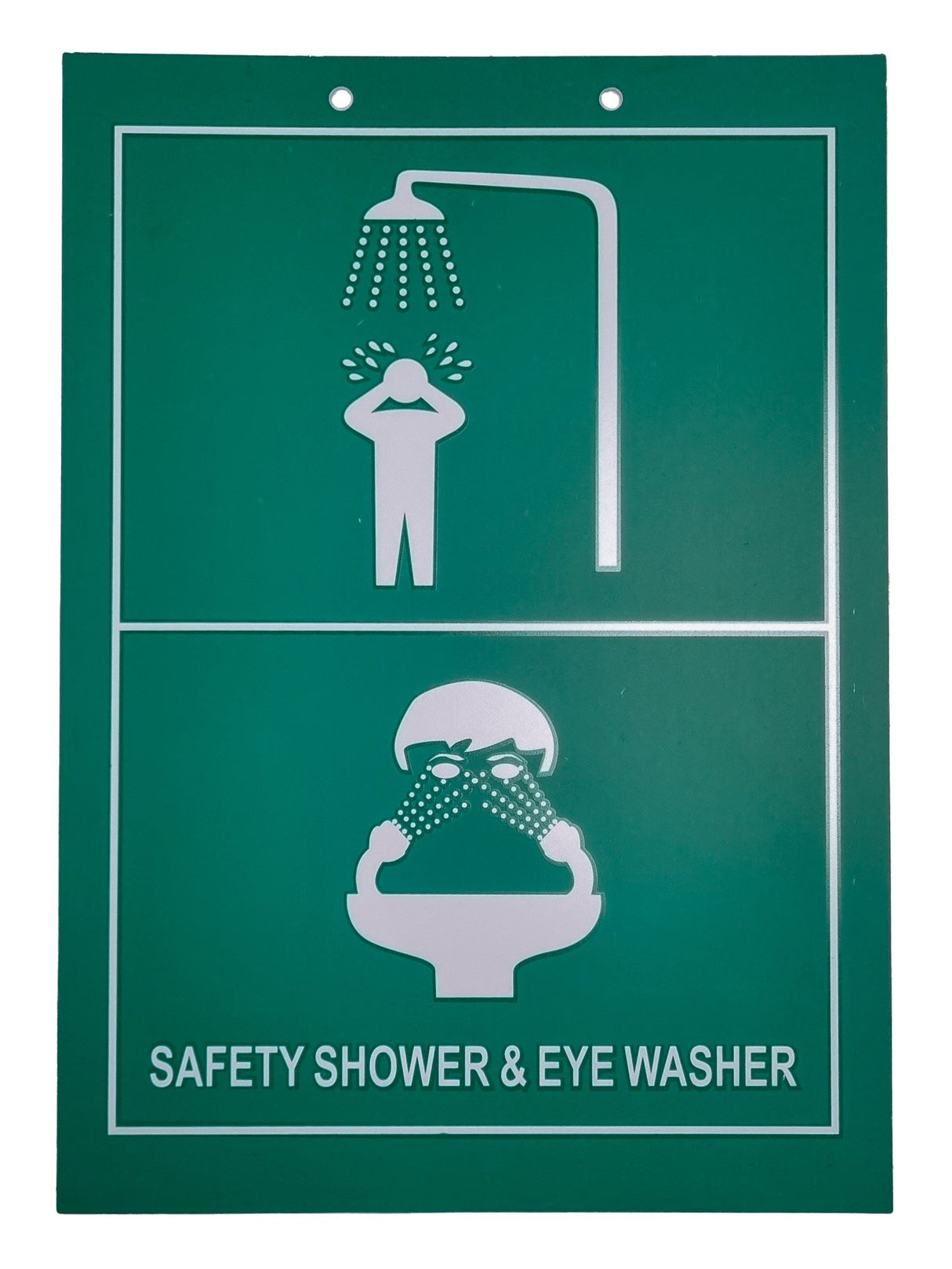 Instruction Sign – Safety Shower & Eye Washer