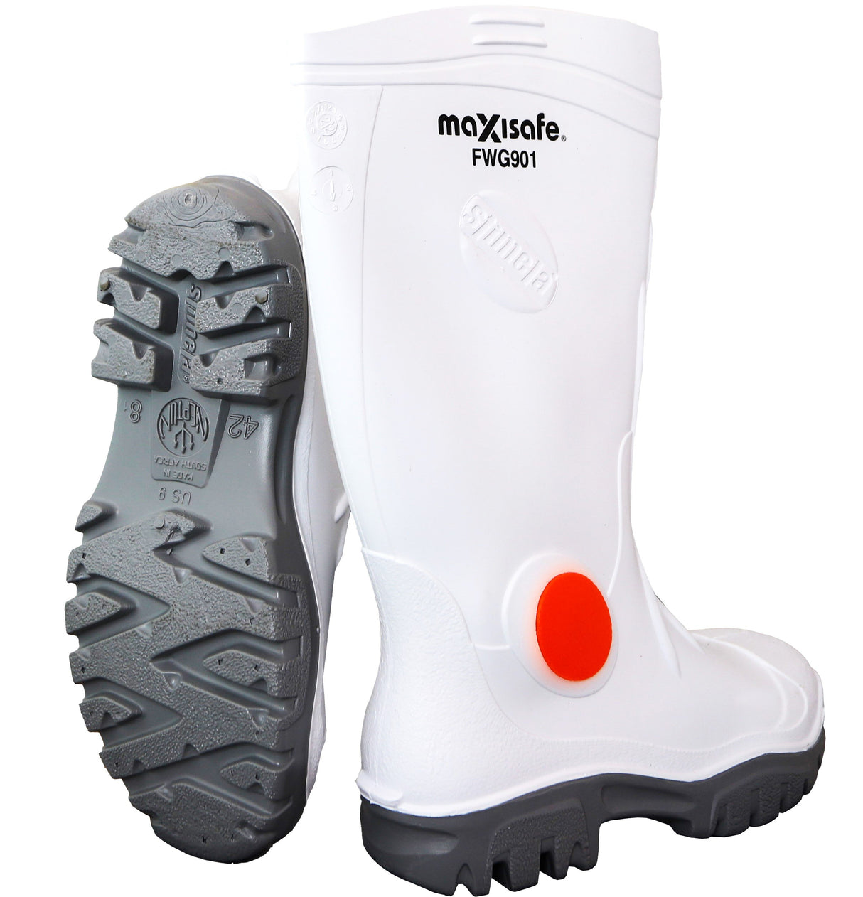 Stimela 'Executive' White Gumboot with Safety Toe