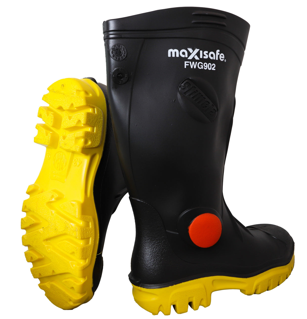 Stimela 'Foreman' Black Gumboot with Safety Toe