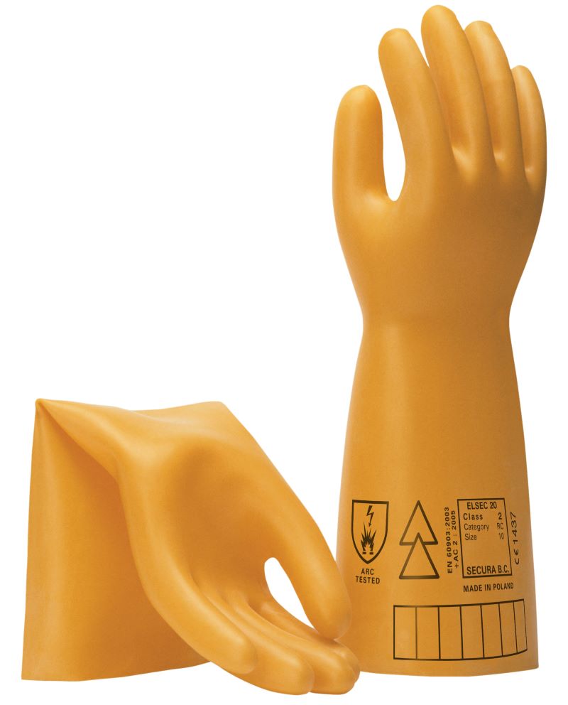 Electrical Insulating Glove, 17,000v, 20kv Class 2