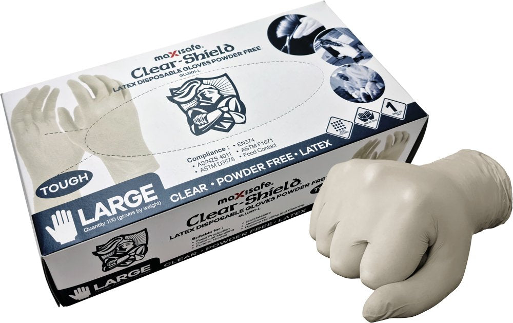 Latex Disposable Gloves, Powder Free