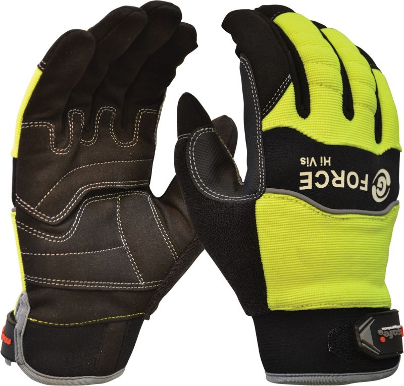 G-Force Hi-Vis Mechanics Glove, full finger