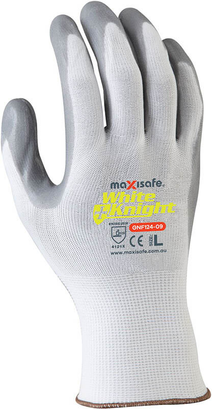 White Knight Synthetic Glove with Grey Foam Nitrile Palm