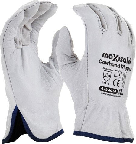 Maxisafe Natural Full-Grain Leather Rigger Glove