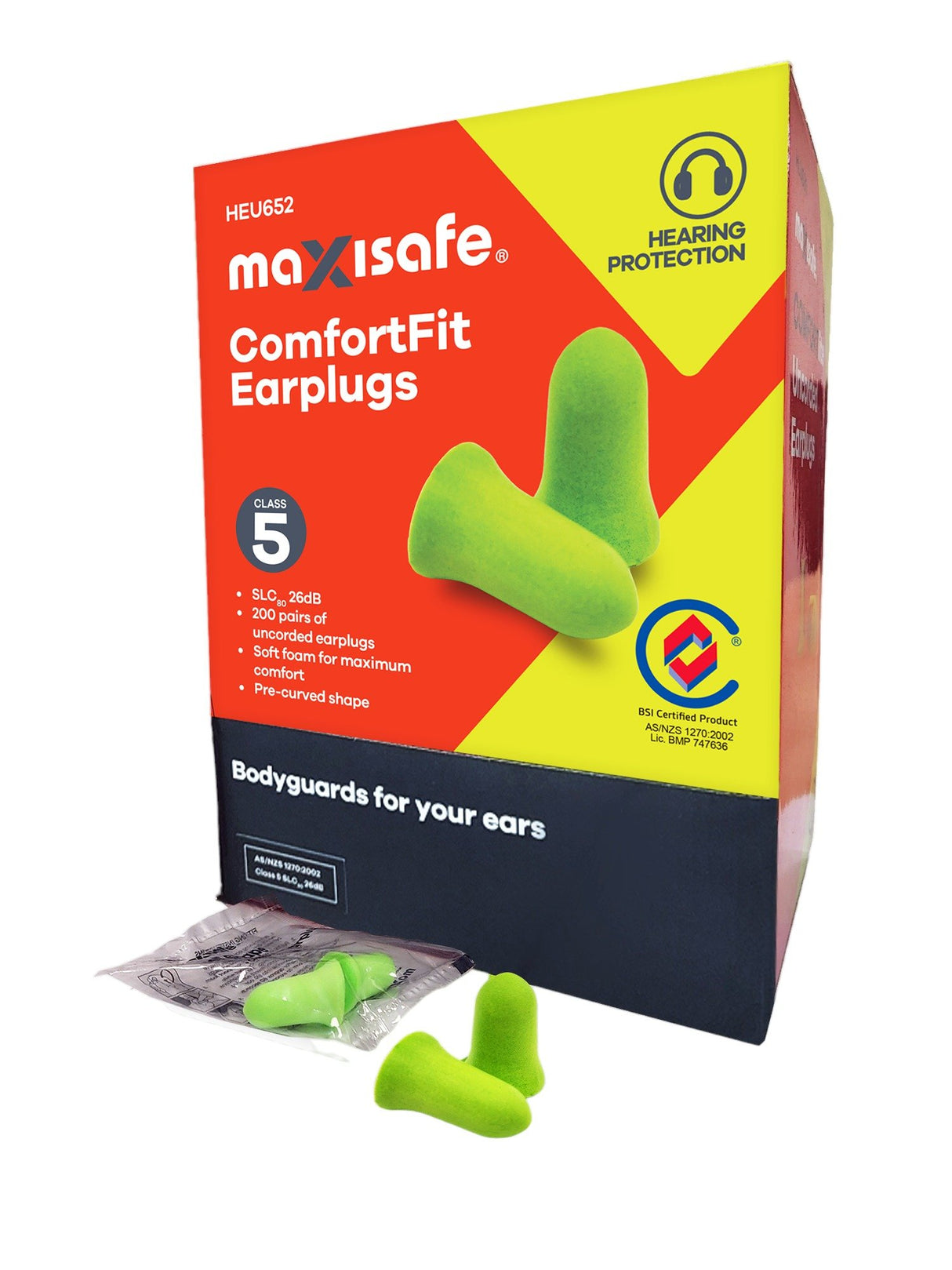 ComfortFit Bell Shaped Earplugs Uncorded - Class 5