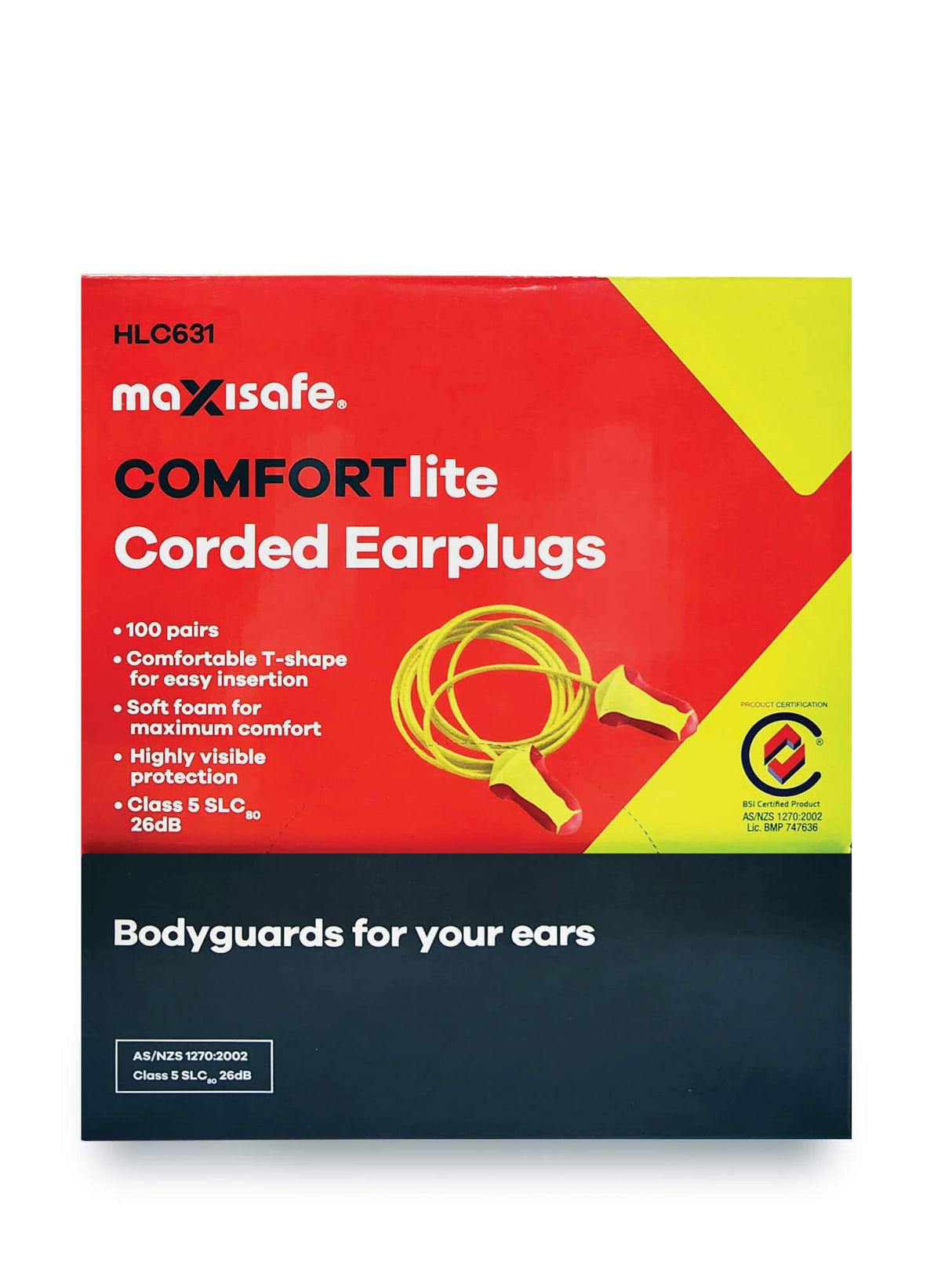 COMFORTlite T-Shaped Corded Earplugs - Class 5