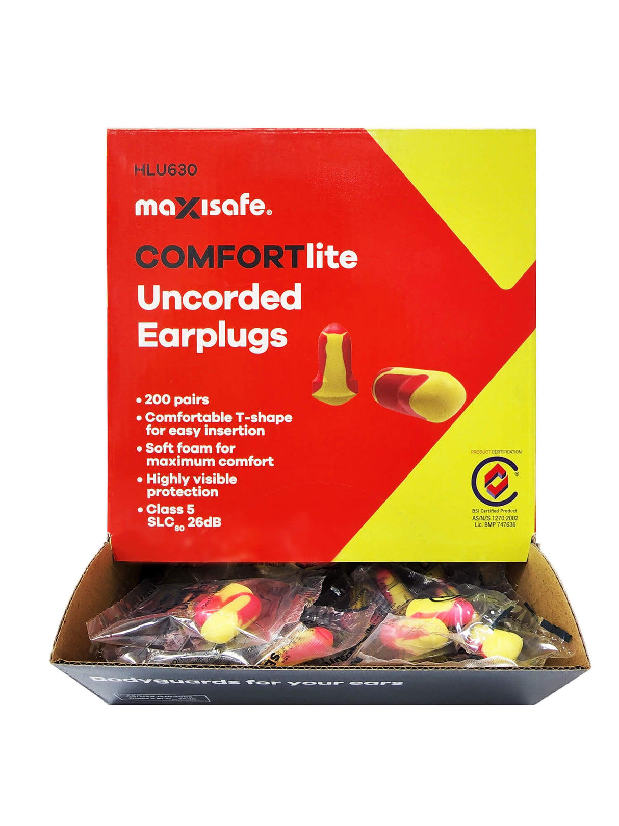 COMFORTlite T-Shaped Uncorded Earplugs - Class 5