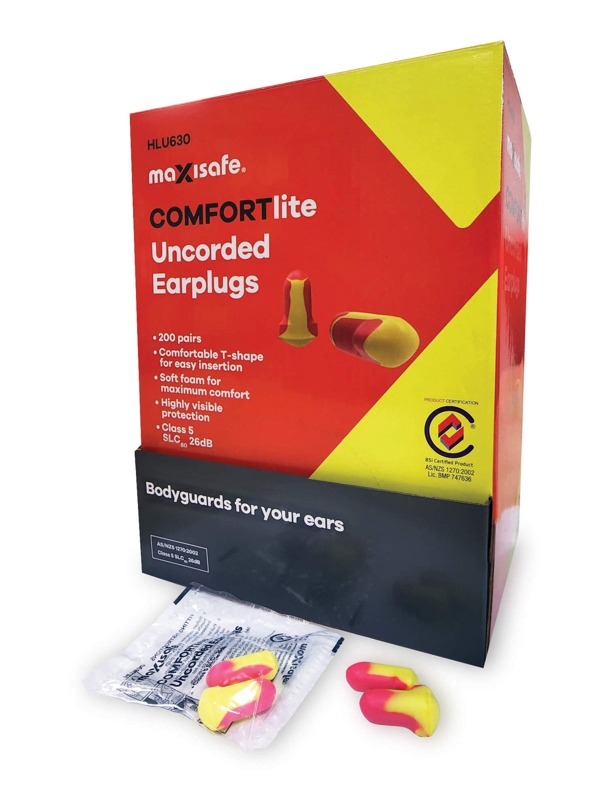 COMFORTlite T-Shaped Uncorded Earplugs - Class 5