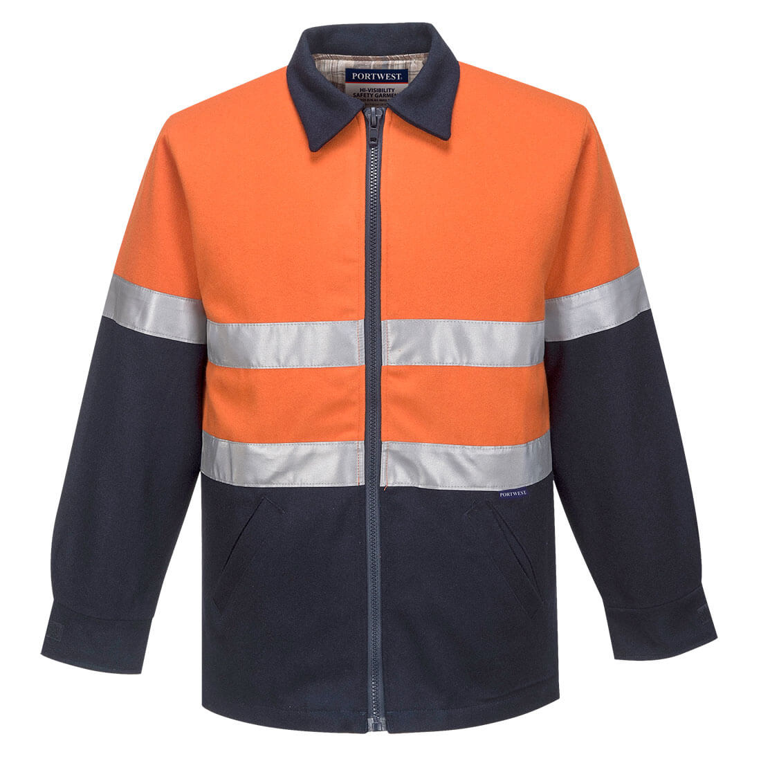 Bluey Hi-Vis Wool Blend Contrast Work Jacket