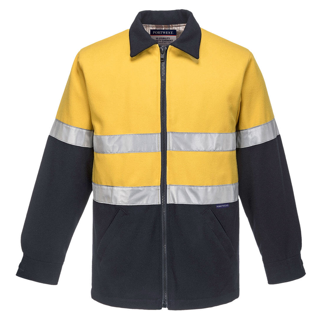 Bluey Hi-Vis Wool Blend Contrast Work Jacket