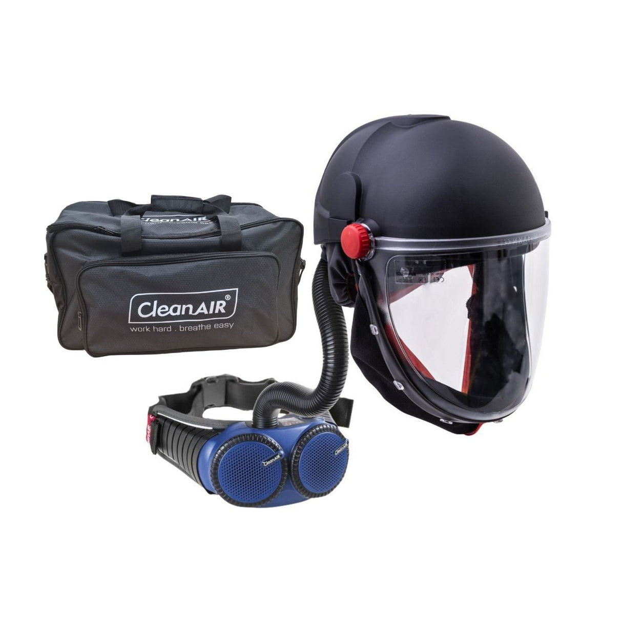 CleanAIR CA-40G Hard Hat w/ Toric Visor & AerGO PAPR Kit