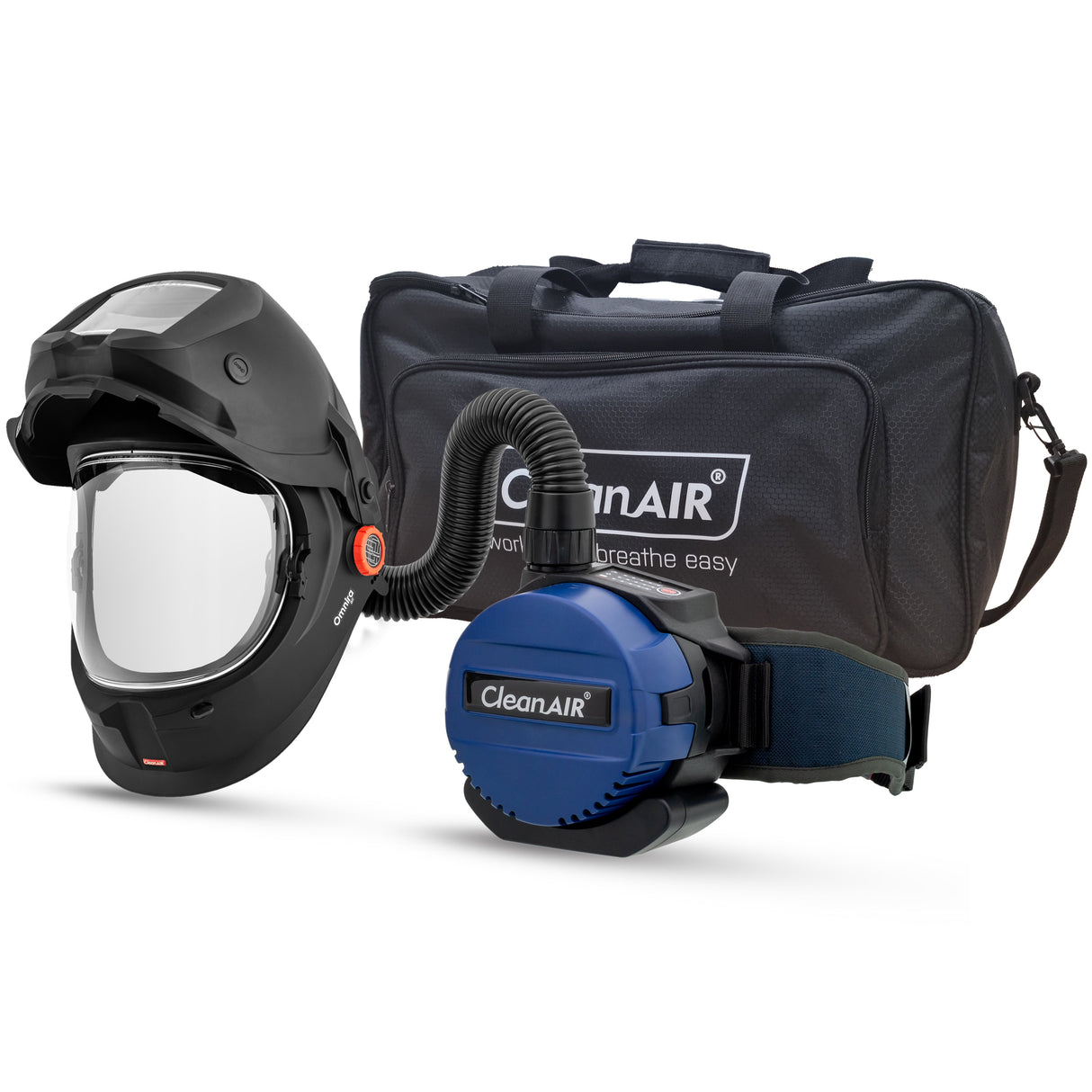 CleanAIR Omnira COMBI Flip-up Welding Helmet & Basic PAPR Kit