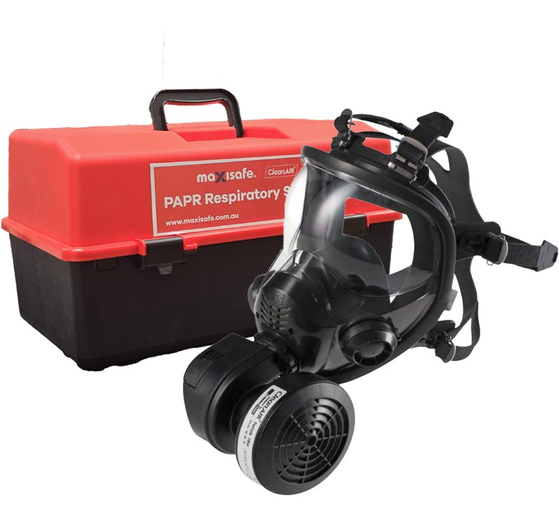 CleanAIR RGX02 Full-face Respirator & Asbest PAPR Kit - Nose Mounted