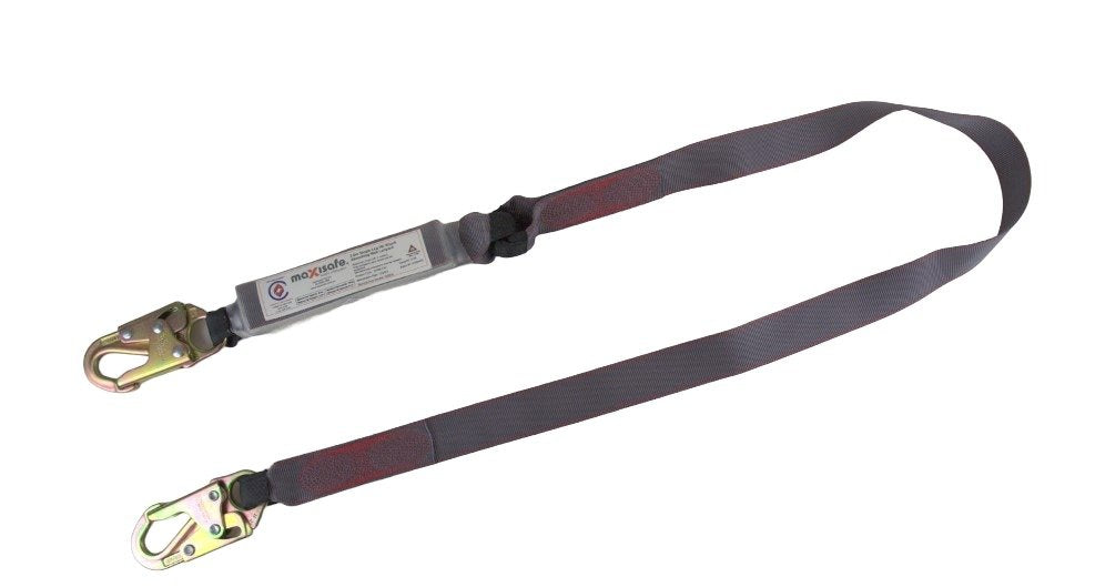 Maxisafe Heavy Duty 2m Web Shock Absorbing Lanyard - 140kg rated
