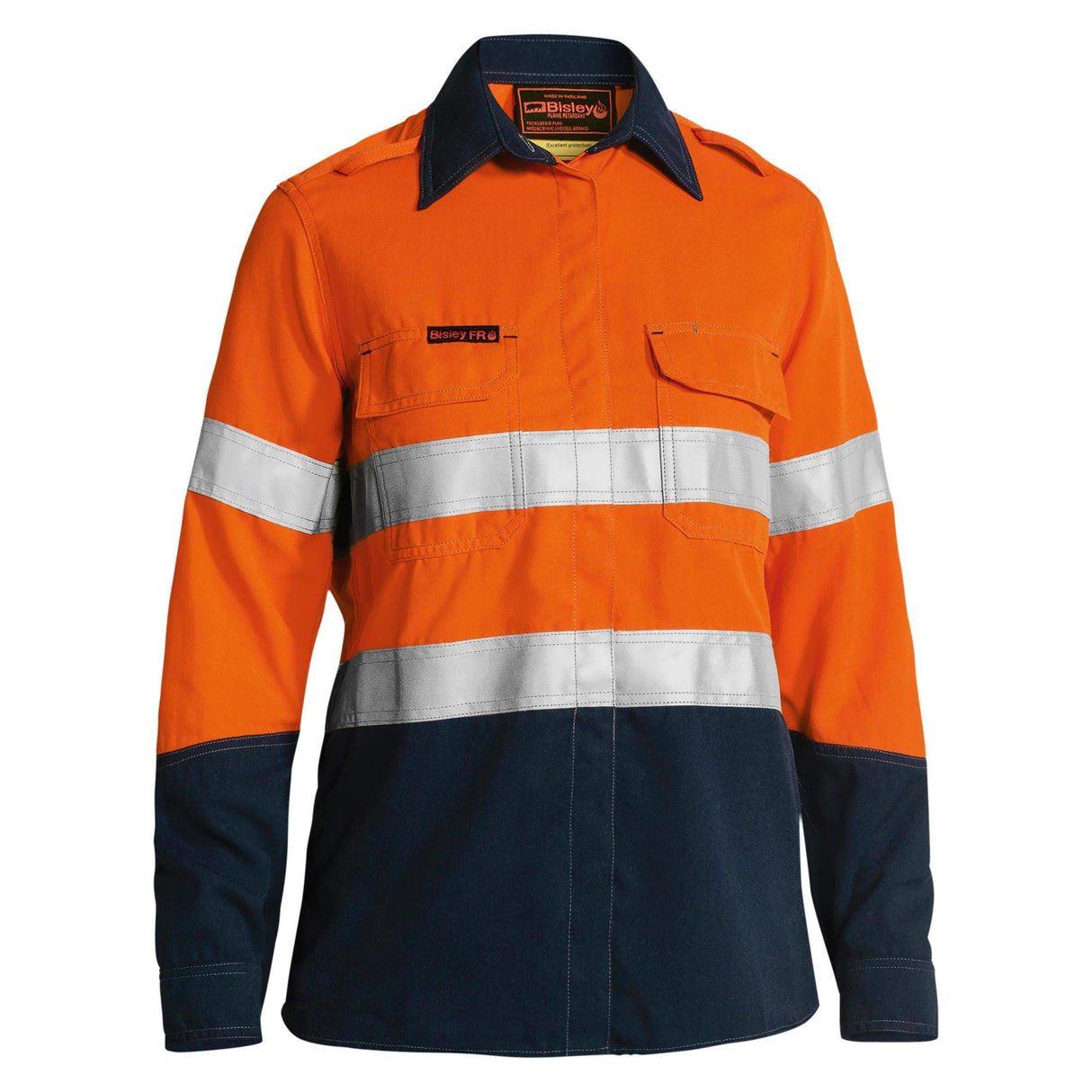 TenCate Tecasafe Plus 700 Womens Taped Hi Vis FR Vented Shirt - BL8082T