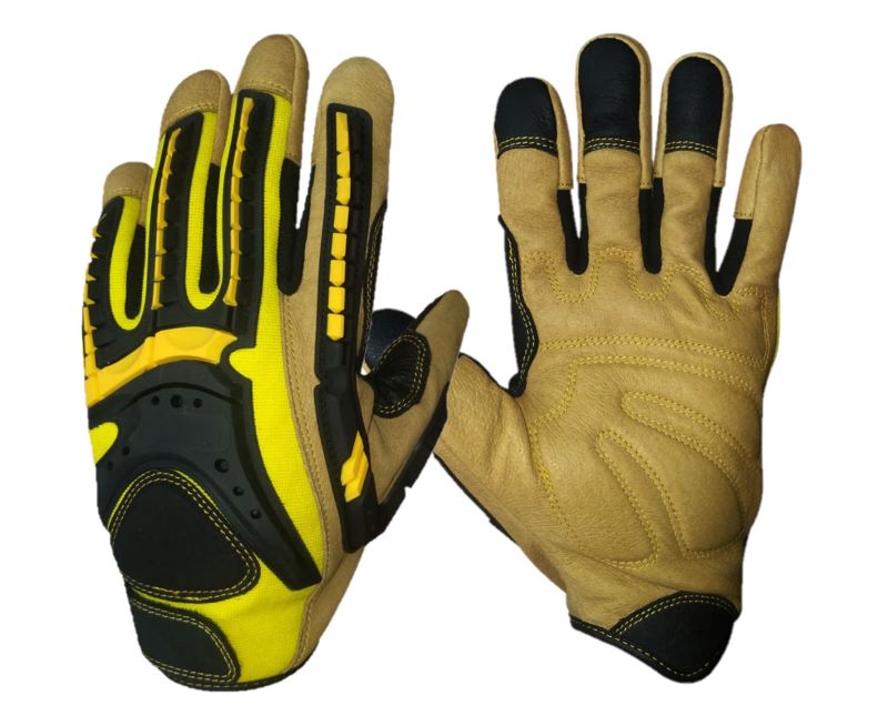 G-Force Tuff Oiler Cut C Mechanics Glove with Leather Palm