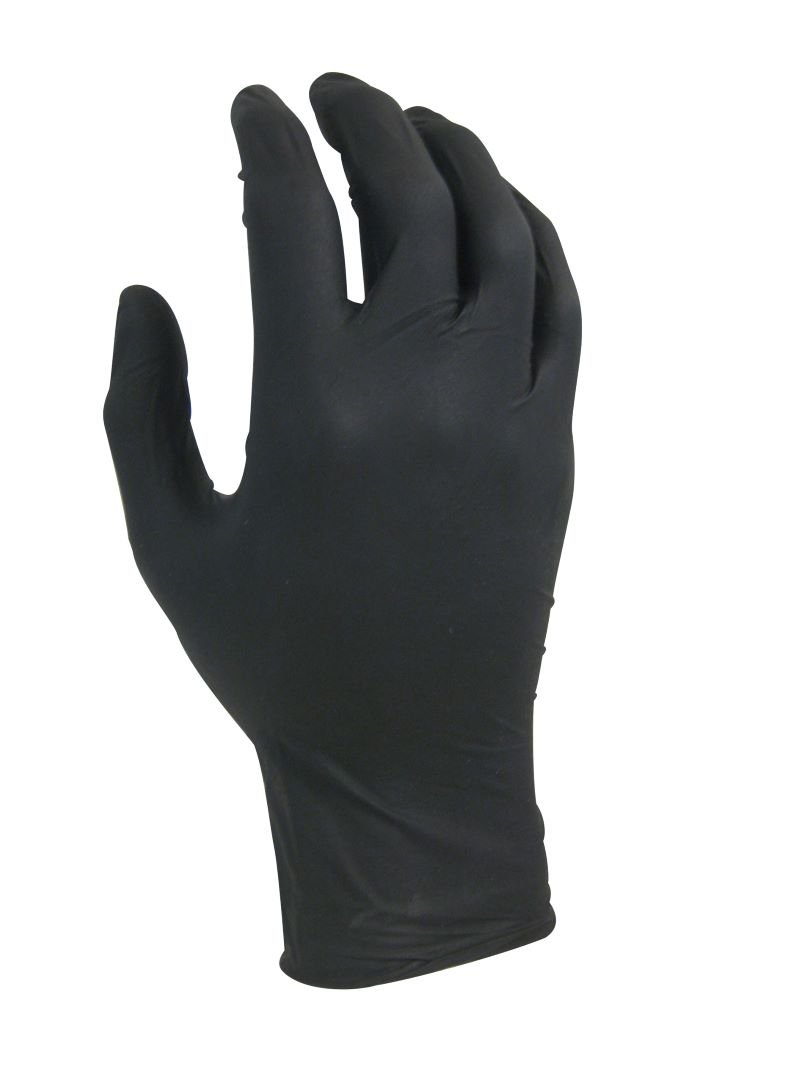 Black Shield Heavy Duty Disposable Nitrile Gloves, Powder Free