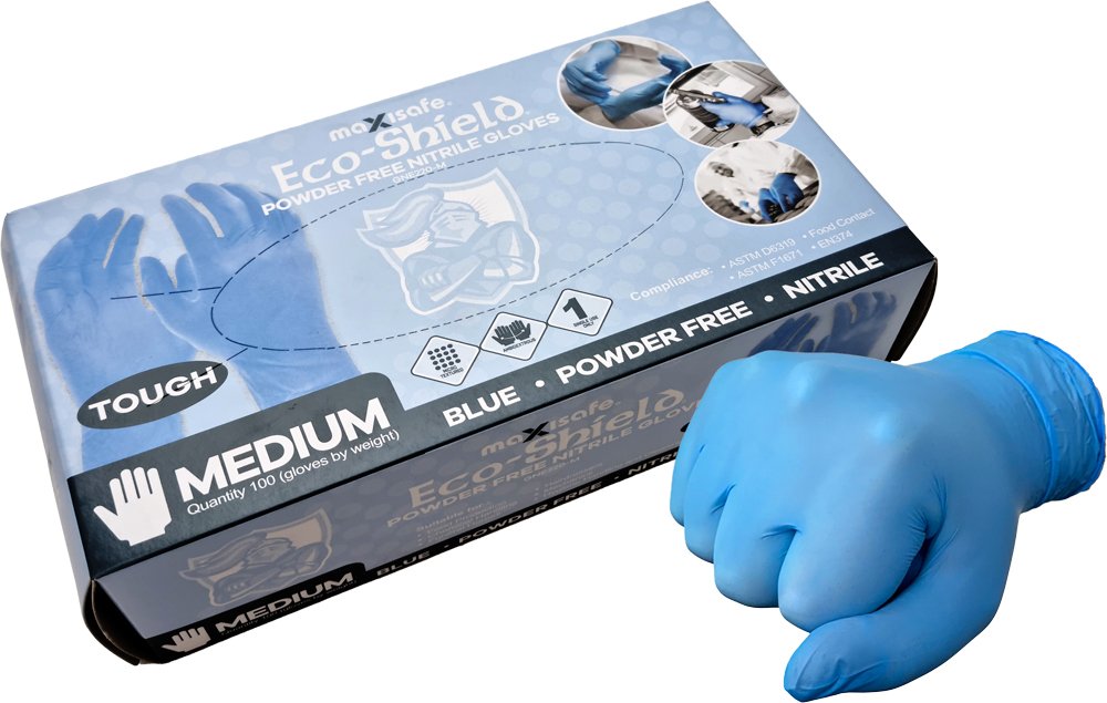 Eco-Shield Blue Nitrile, Powder Free