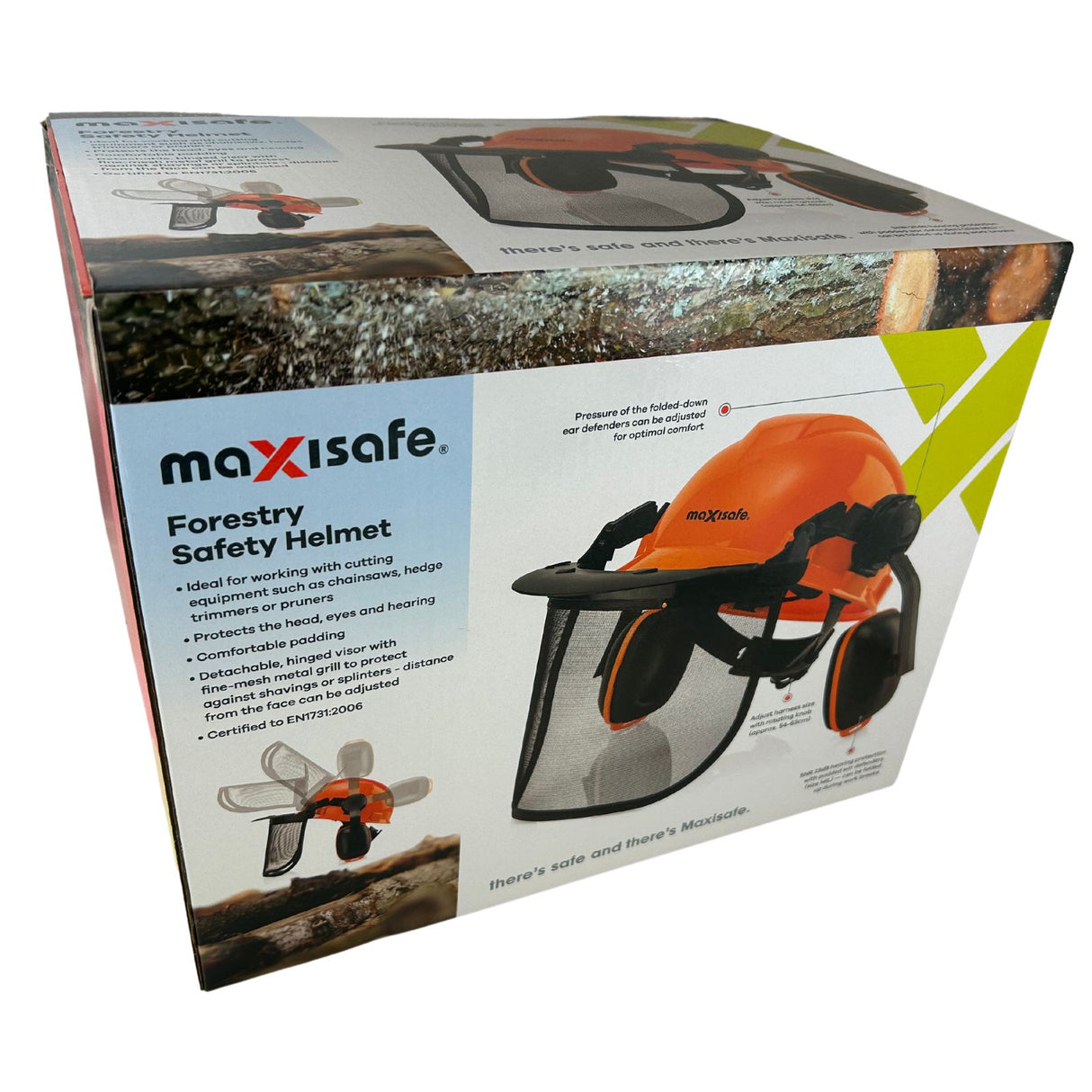 Forestry Kit with Orange Hard Hat, Mesh Visor & Earmuffs