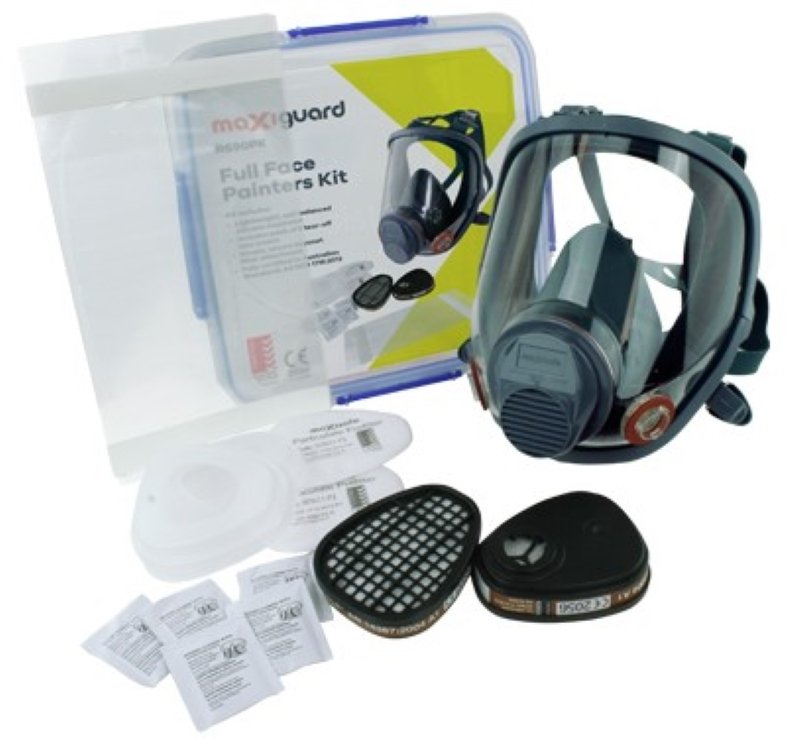MaxiGuard Full Face Respirator Painters Kit