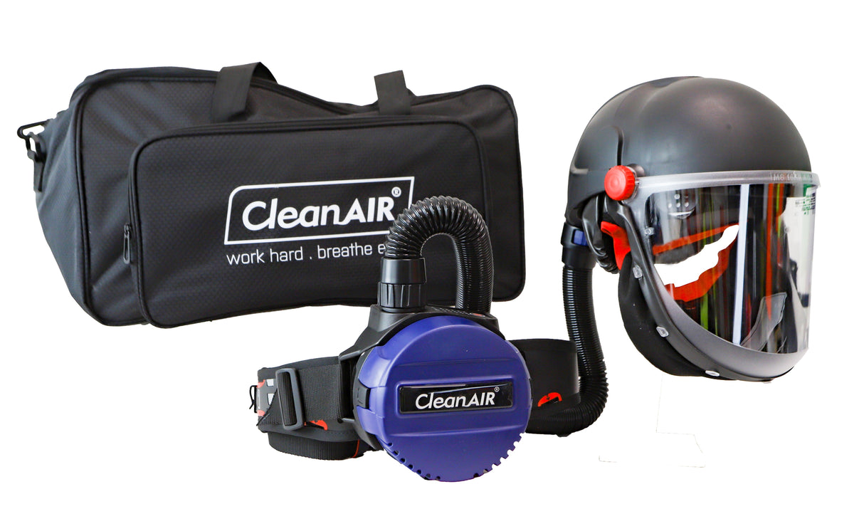 CleanAIR CA-40G Hard Hat w/ Cylindrical Visor & Basic PAPR Kit